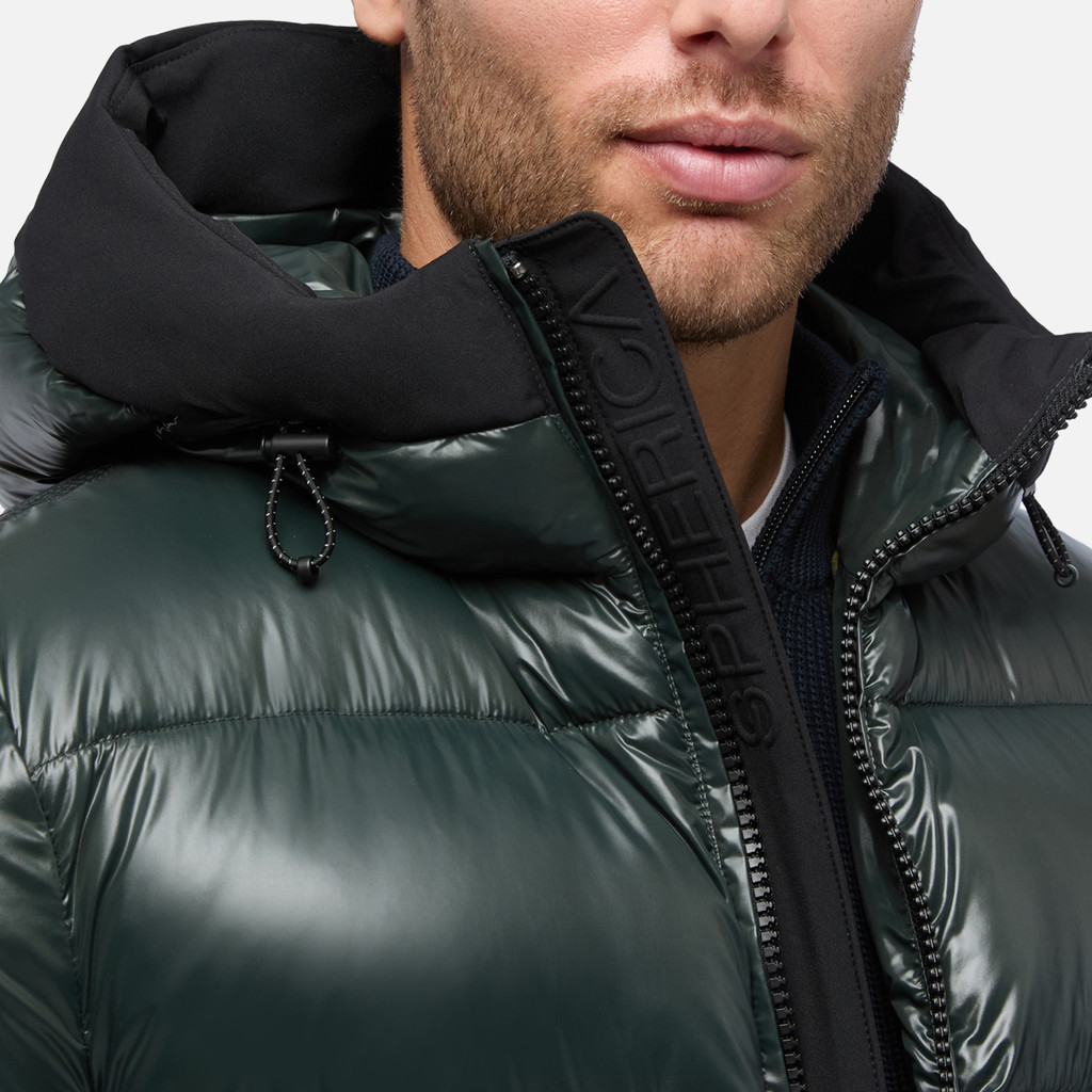 Quilted parka SPHERICA MAN Light scarab - image number 3 | GEOX