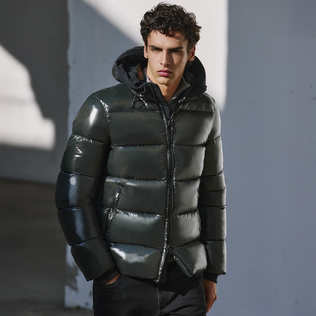 Quilted parka SPHERICA MAN Light scarab - image number 8 | GEOX