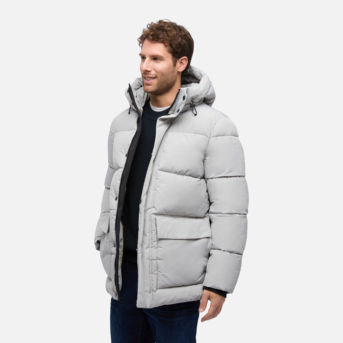 Veste matelass&eacute;e SPHERICA HOMME Gris clair | GEOX