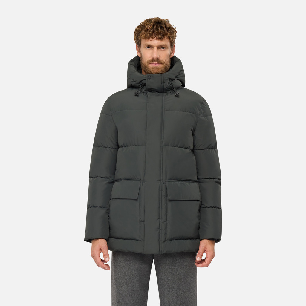Quilted parka SPHERICA MAN Light scarab - image number 1 | GEOX