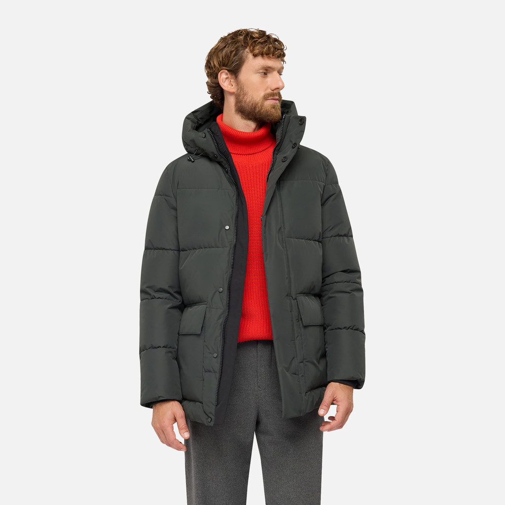 Quilted parka SPHERICA MAN Light scarab - image number 0 | GEOX