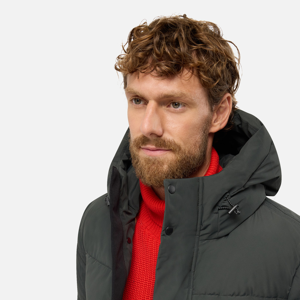 Quilted parka SPHERICA MAN Light scarab - image number 3 | GEOX