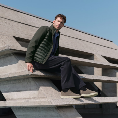 Quilted jacket SPHERICA MAN Light scarab/Light scarab - image number 9 | GEOX