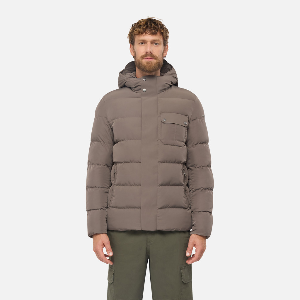 Parka matelassée PIEVE HOMME Marron foncé - image number 1 | GEOX