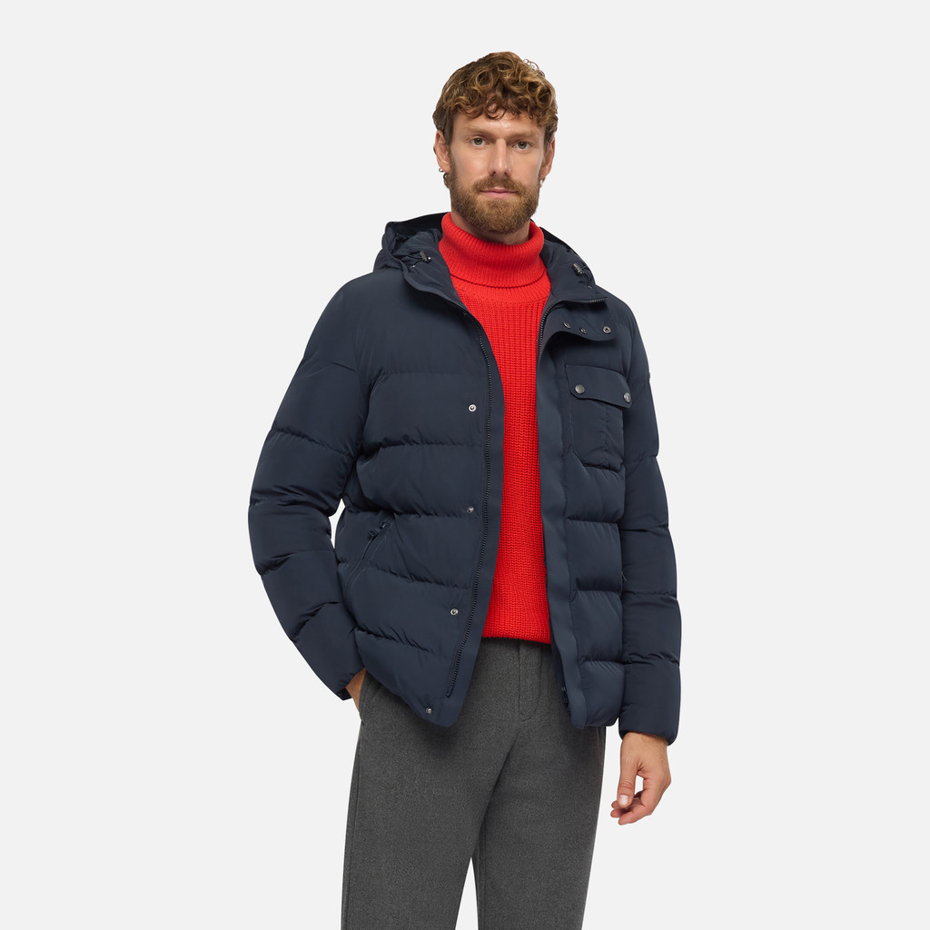 Parka matelassée PIEVE HOMME Bleu nuit - image number 3 | GEOX