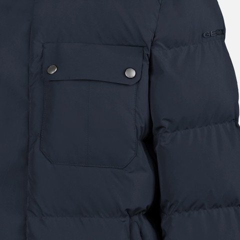 Quilted parka PIEVE MAN Sky captain - image number 4 | GEOX