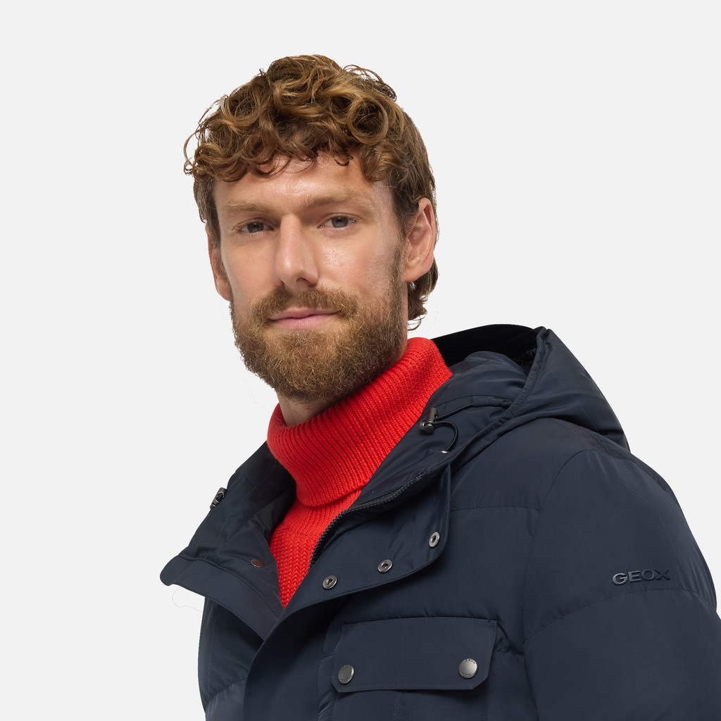 Parka matelassée PIEVE HOMME Bleu nuit - image number 8 | GEOX
