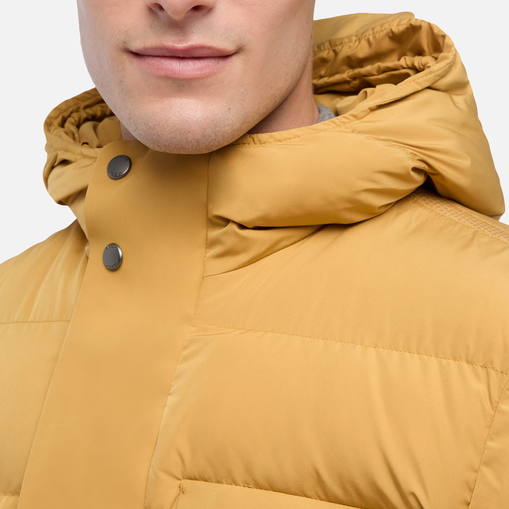 Quilted parka PIEVE MAN Honey mustard - image number 8 | GEOX