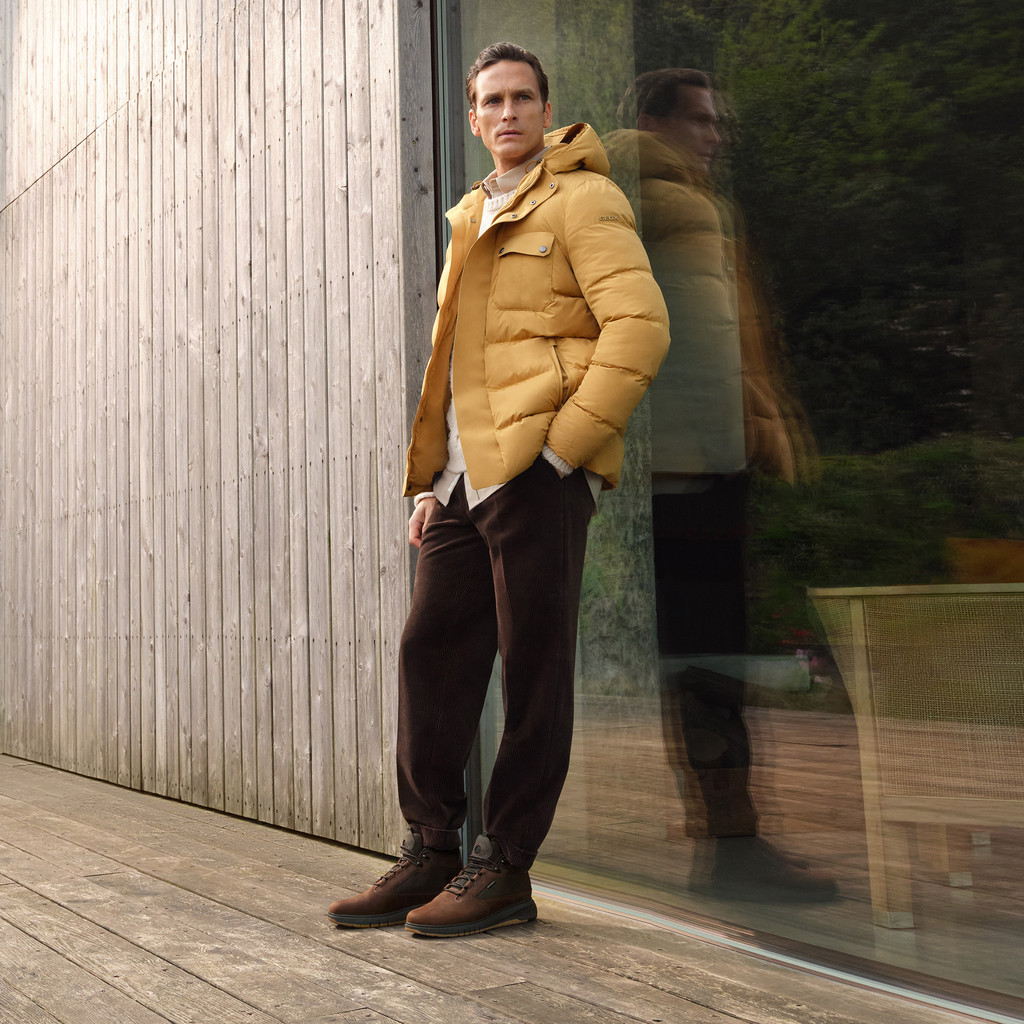 Quilted parka PIEVE MAN Honey mustard - image number 9 | GEOX