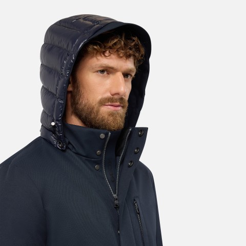 Giacca in piuma sintetica AERANTIS UOMO Blu Notte - image number 3 | GEOX