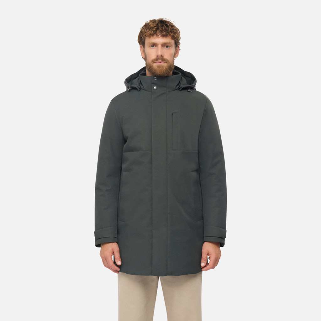 Synthetic down jacket AERANTIS MAN Light scarab - image number 1 | GEOX