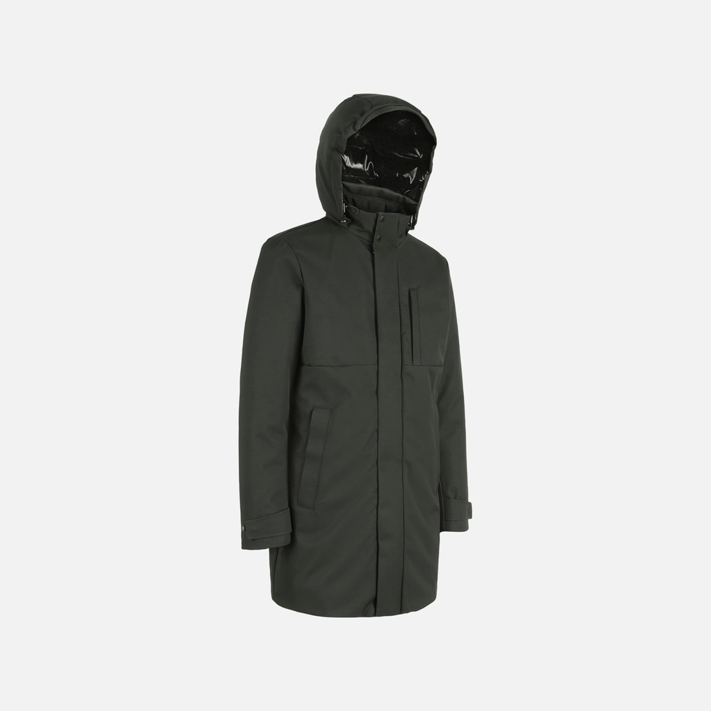 Synthetic down jacket AERANTIS MAN Light scarab - image number 2 | GEOX