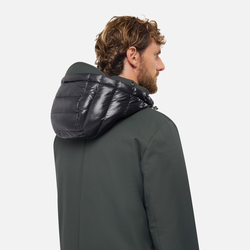 Synthetic down jacket AERANTIS MAN Light scarab - image number 3 | GEOX