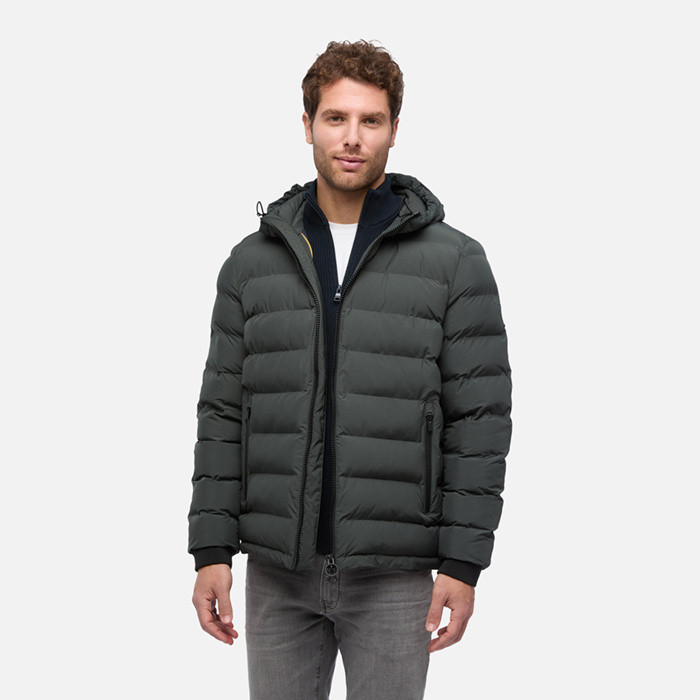 Parka matelassée SPHERICA HOMME Vert pétrole | GEOX
