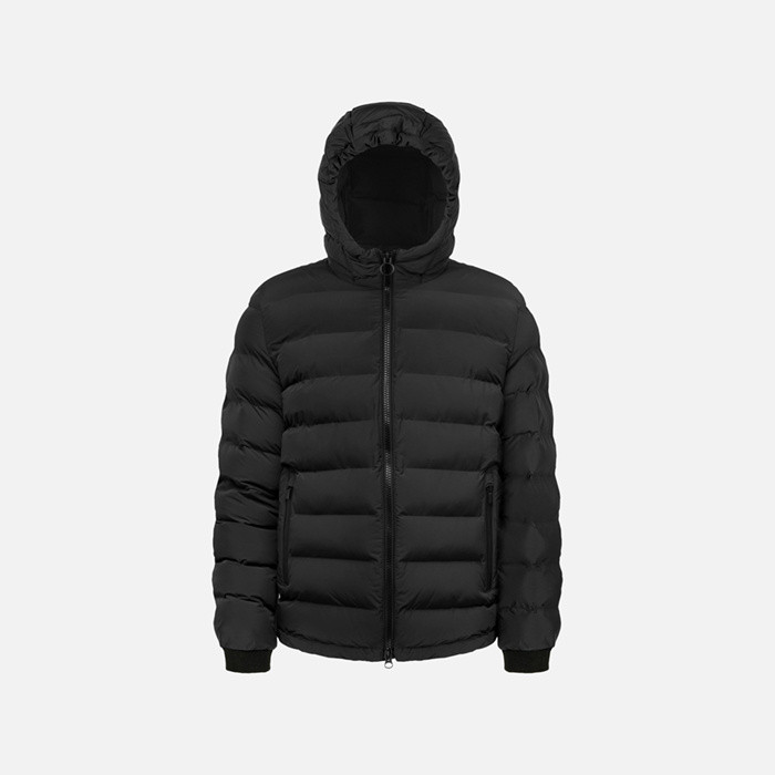 Jacket with hood SPHERICA MAN Black | GEOX