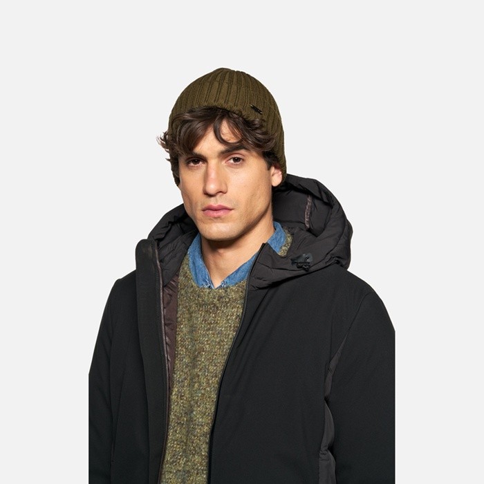 Berretto in lana YVAN UOMO Marrone | GEOX