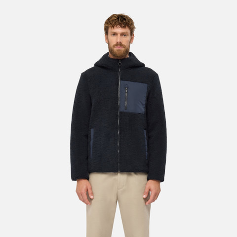 Sweat-shirt à capuche SWEATER HOMME Bleu nuit - image number 1 | GEOX