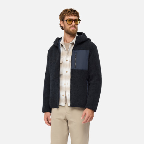 Sweat-shirt à capuche SWEATER HOMME Bleu nuit - image number 3 | GEOX