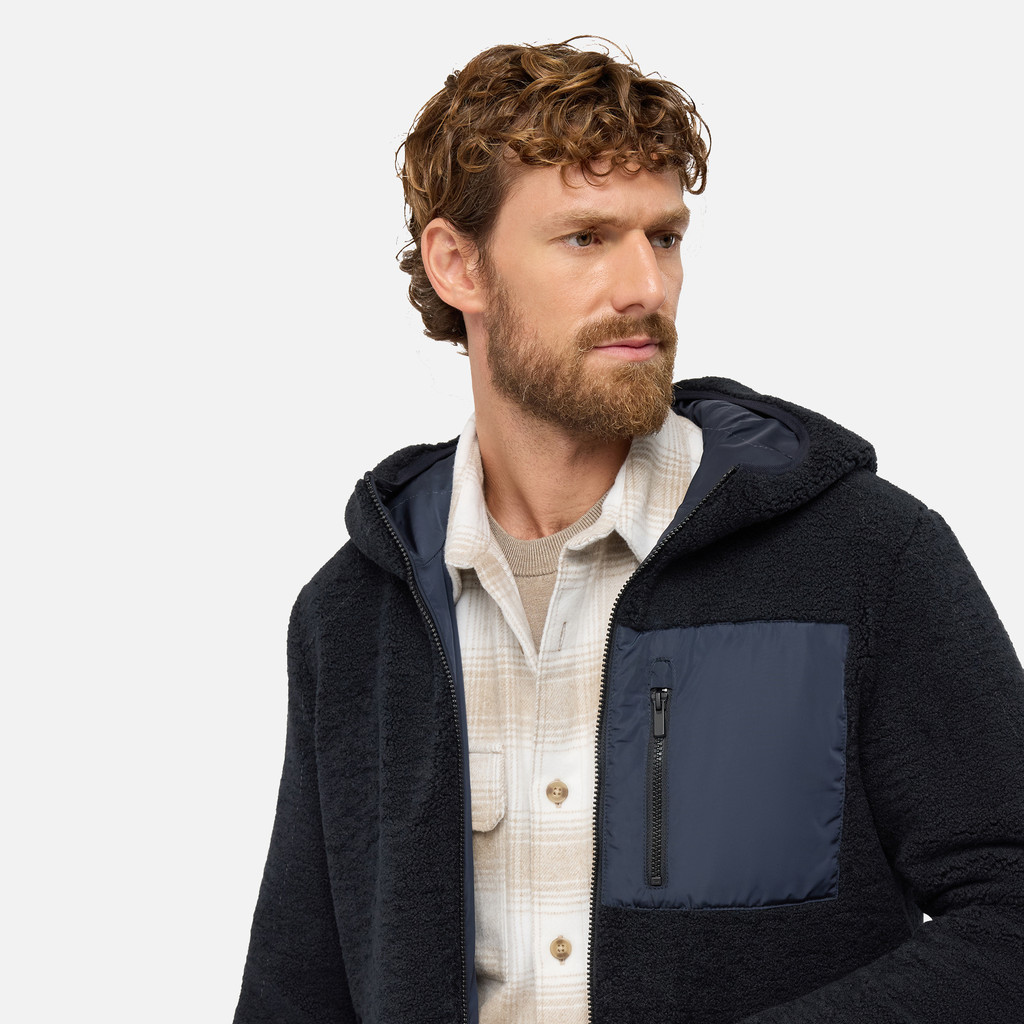 Sweat-shirt à capuche SWEATER HOMME Bleu nuit - image number 8 | GEOX