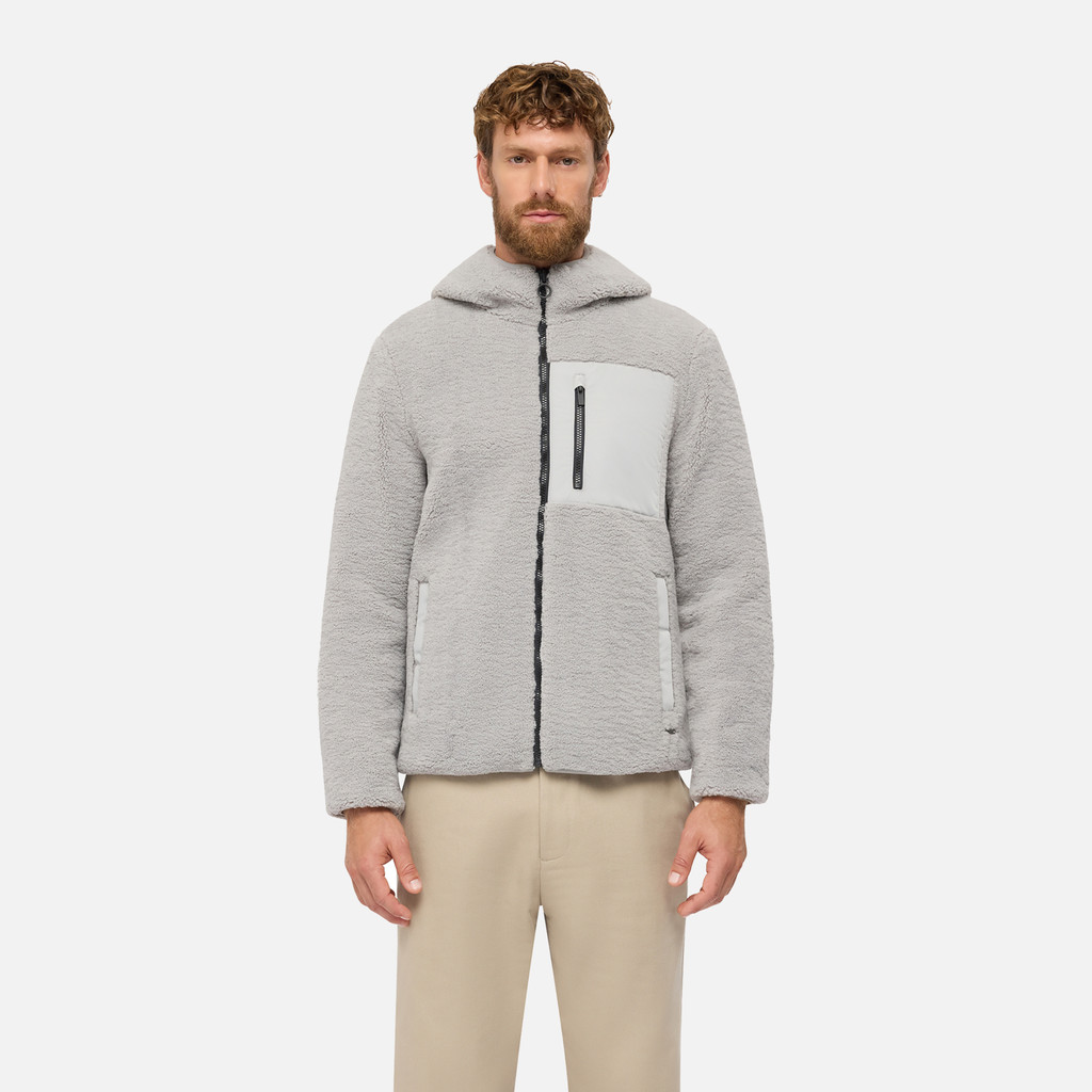 Felpa con cappuccio SWEATER UOMO Grigio Chiaro - image number 1 | GEOX