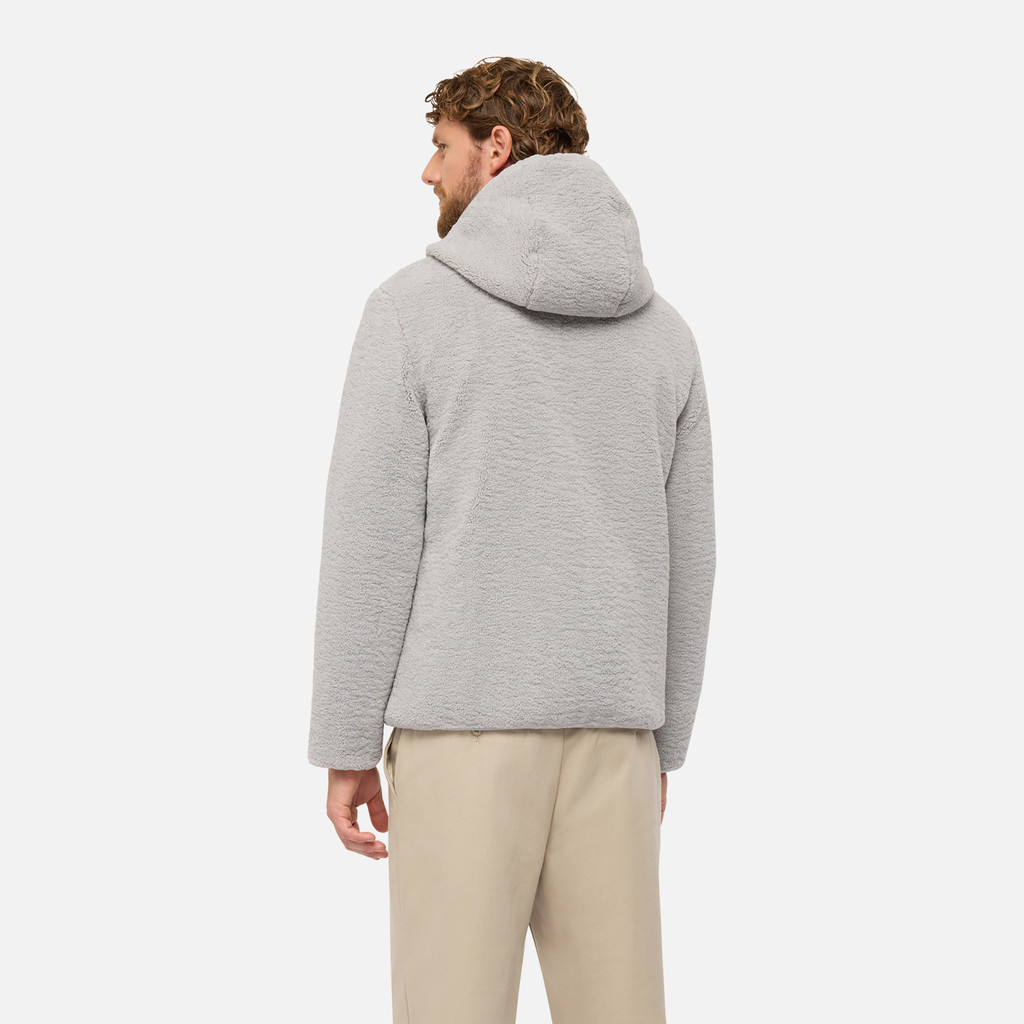 Felpa con cappuccio SWEATER UOMO Grigio Chiaro - image number 5 | GEOX
