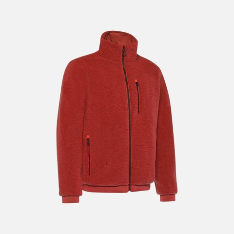 Fleecejacke SWEATER HERR Dunkelrot/Dunkelrot - image number 5 | GEOX