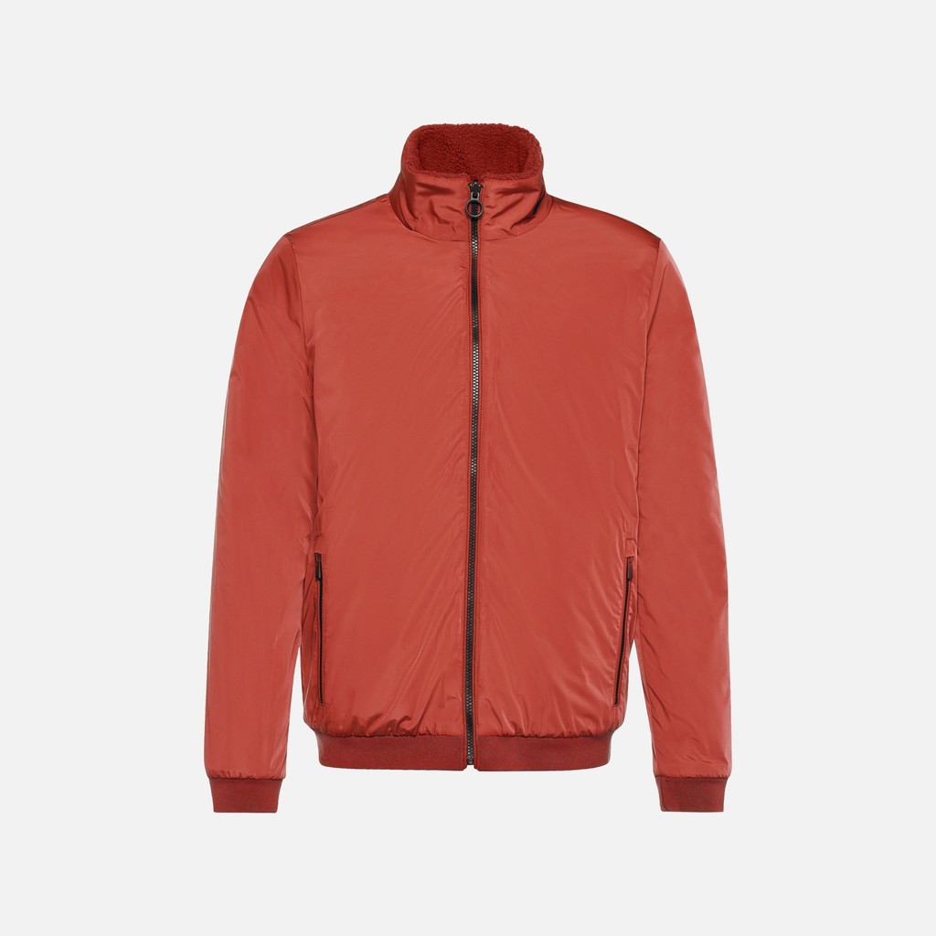 Fleecejacke SWEATER HERR Dunkelrot/Dunkelrot - image number 8 | GEOX