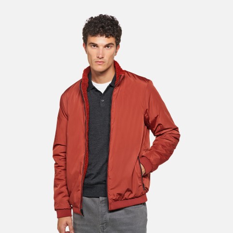 Fleecejacke SWEATER HERR Dunkelrot/Dunkelrot - image number 3 | GEOX