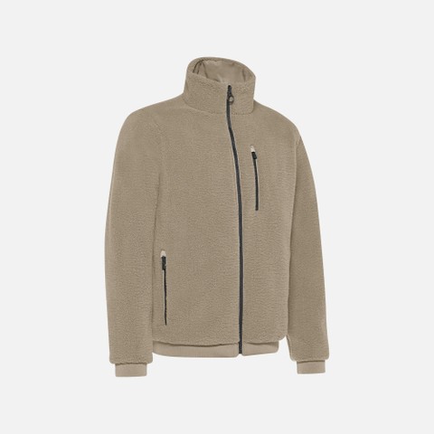 Fleecejacke SWEATER HERR Hellgrau/Hellgrau - image number 5 | GEOX