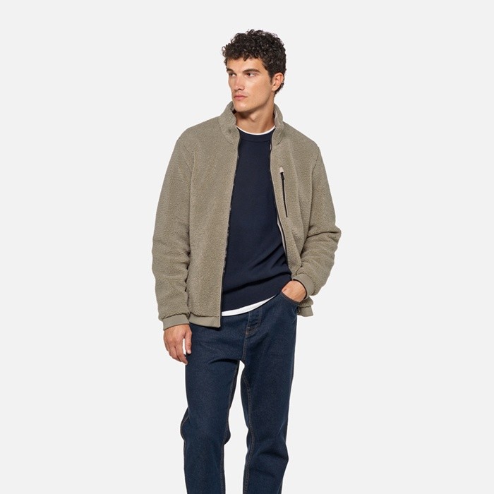 Sweatshirt jacket SWEATER MAN Aluminum/Aluminum | GEOX