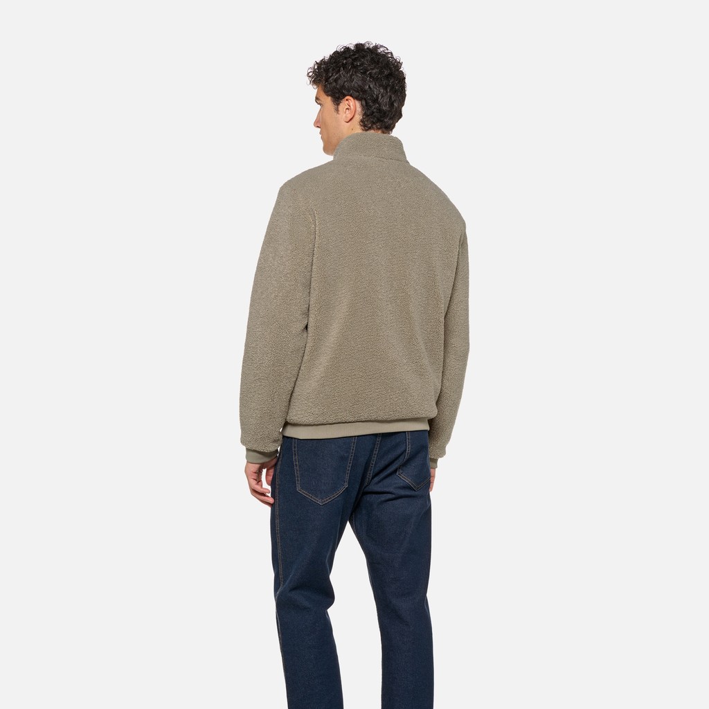 Fleecejacke SWEATER HERR Hellgrau/Hellgrau - image number 2 | GEOX