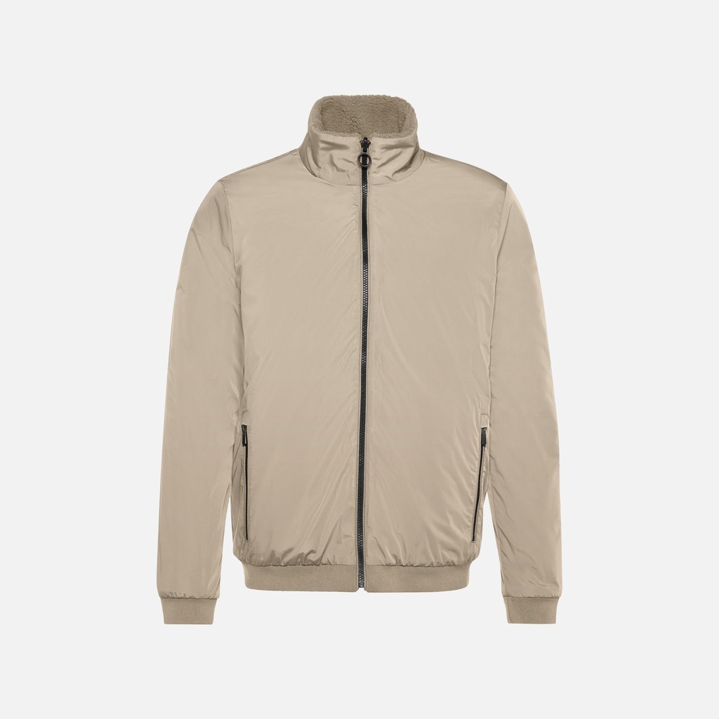 Fleecejacke SWEATER HERR Hellgrau/Hellgrau - image number 8 | GEOX