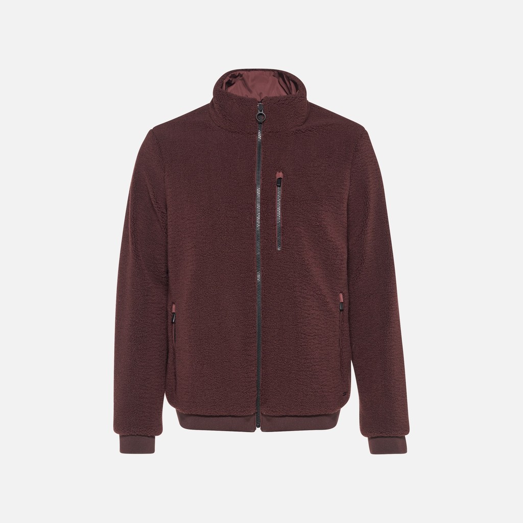 Sweatshirt jacket SWEATER MAN Vineyard wine/Vineyard wine - image number 4 | GEOX