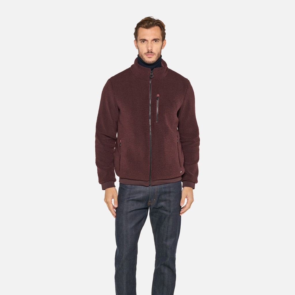 Sweatshirt jacket SWEATER MAN Vineyard wine/Vineyard wine - image number 1 | GEOX