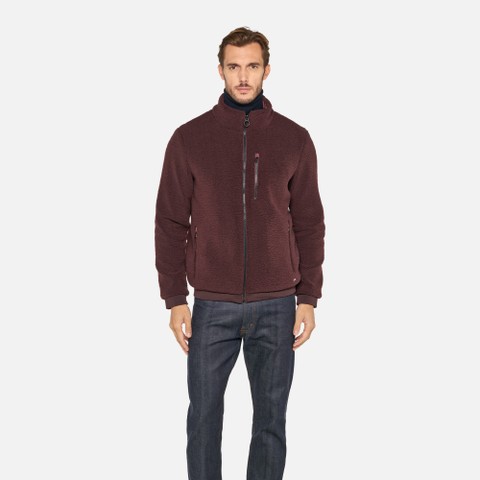 Sweatshirt jacket SWEATER MAN Vineyard wine/Vineyard wine - image number 1 | GEOX