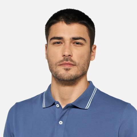 Polo shirt POLO MAN Bijou Blue - image number 3 | GEOX