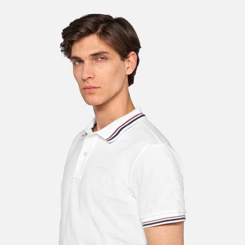 Polo shirt POLO MAN White - image number 3 | GEOX