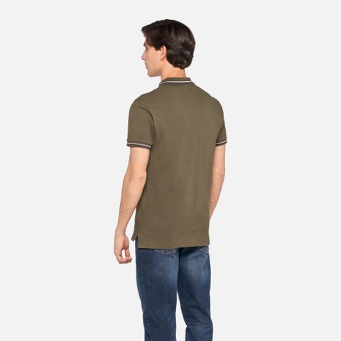 Polo POLO HOMME Vert olive - image number 2 | GEOX