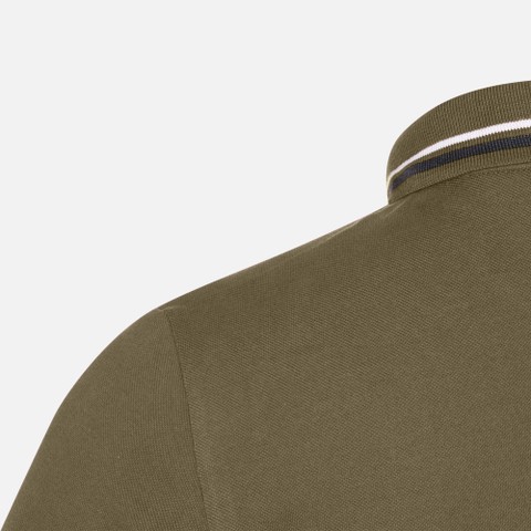 Polo POLO HOMME Vert olive - image number 3 | GEOX