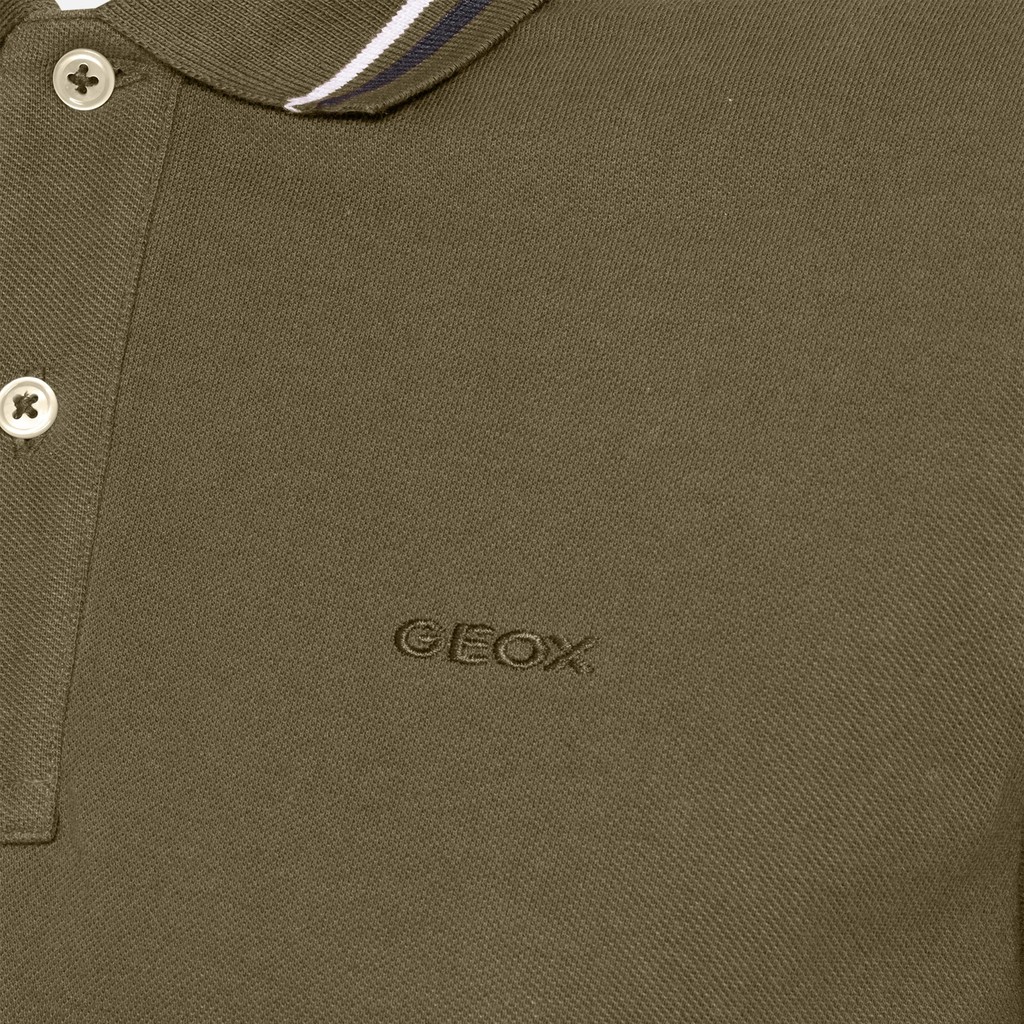 Polo POLO HOMME Vert olive - image number 4 | GEOX