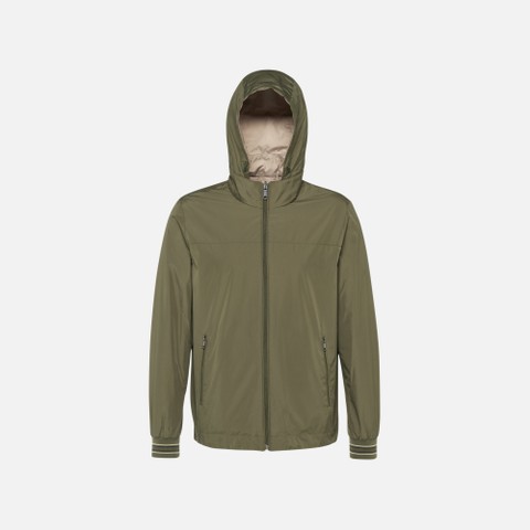 Reversible jacket JHARROD MAN Olive night/Humus - image number 1 | GEOX