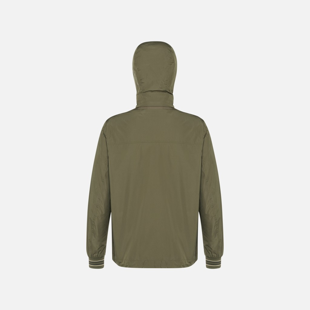 Reversible jacket JHARROD MAN Olive night/Humus - image number 3 | GEOX