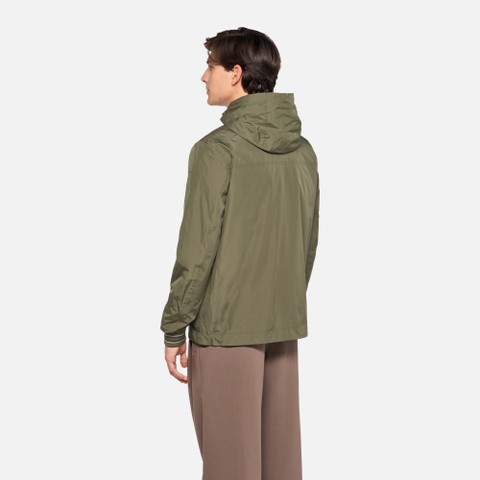 Veste r&eacute;versible JHARROD HOMME Vert olive/Beige - image number 2 | GEOX