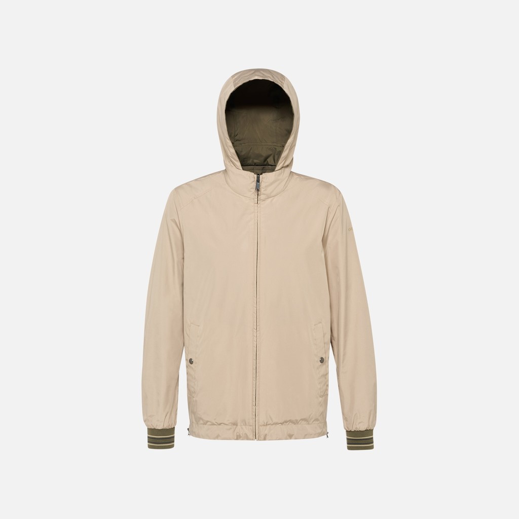 Reversible jacket JHARROD MAN Olive night/Humus - image number 0 | GEOX