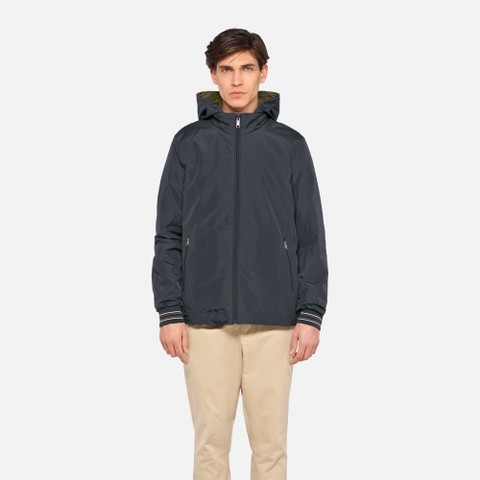 Veste r&eacute;versible JHARROD HOMME Bleu fonc&eacute;/Vert - image number 1 | GEOX