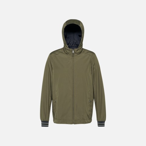 Reversible jacket JHARROD MAN Dark sky captain/Olive - image number 4 | GEOX