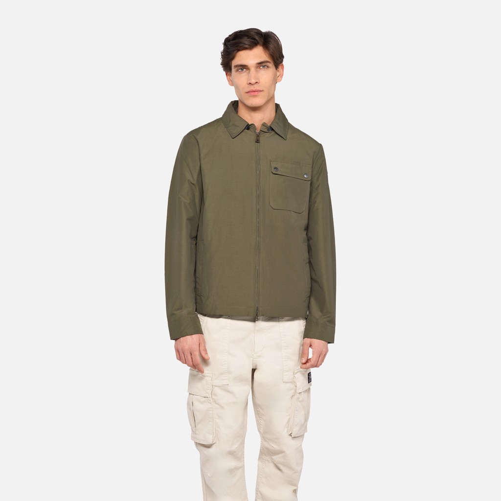 Lightweight jacket VINCIT MAN Olive night - image number 1 | GEOX