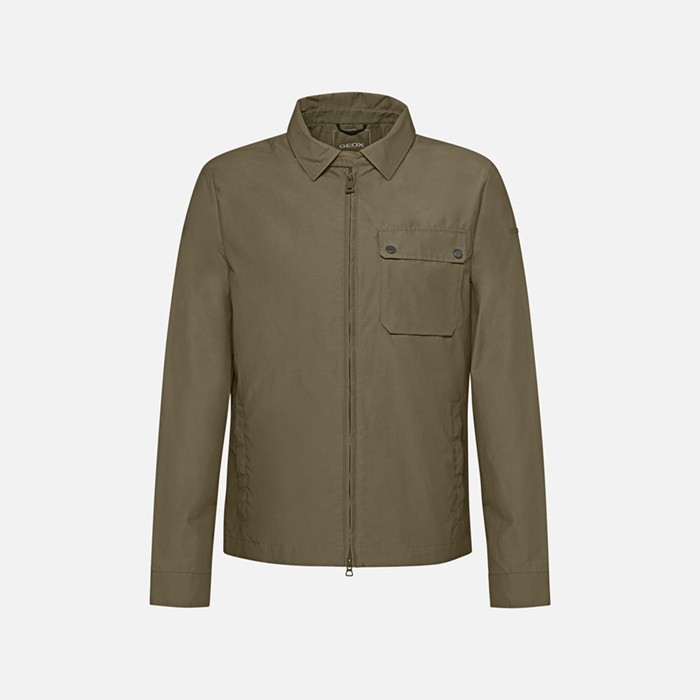 Lightweight jacket VINCIT MAN Olive night | GEOX