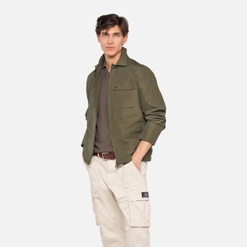 Lightweight jacket VINCIT MAN Olive night | GEOX