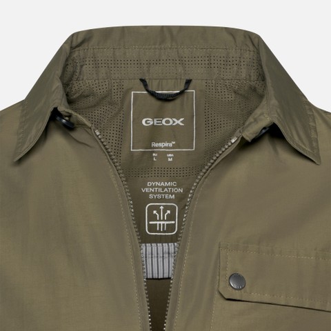 Lightweight jacket VINCIT MAN Olive night - image number 4 | GEOX